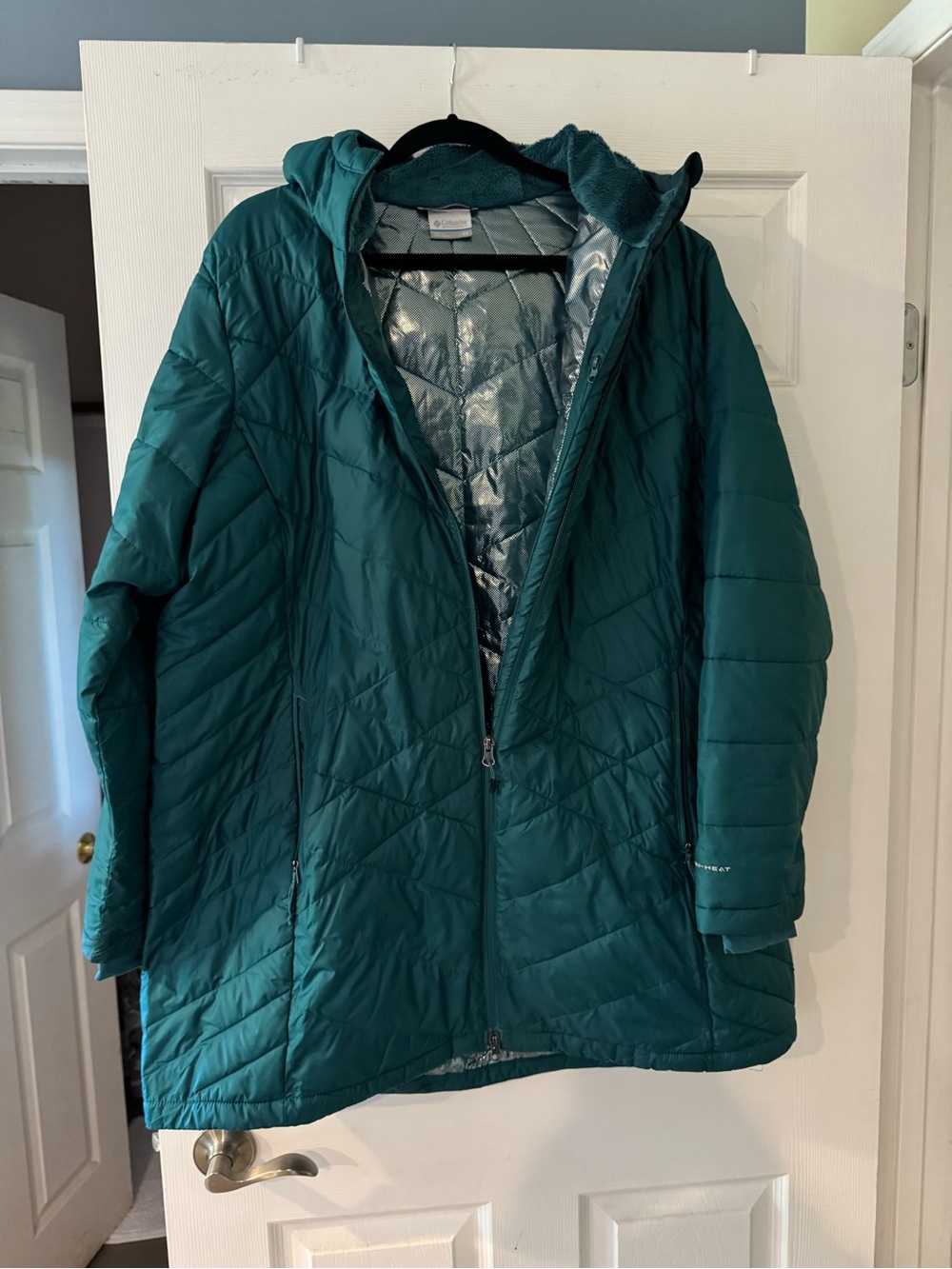 Columbia Teal Hooded Women's Ski Jacket